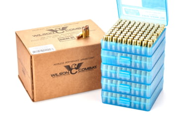 Image of Wilson Combat Hornady Bill Wilson Signature Match 9mm Luger 147 Grain Round Nose Brass Cased Pistol Ammo, 500 Rounds, A9-147-RN-BLK-500RD