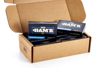 Image of Wilson Combat Hornady FTX 300 HAMR 135 Grain Brass Cased Pistol Ammo, 200 Round, A300HMR-135-FTX-BLK-200RD