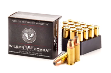 Image of Wilson Combat Hornady XTP .38 Super +P 115 Grain Brass Cased Pistol Ammo, 20 Rounds, A38SU-115-XTP-20RD