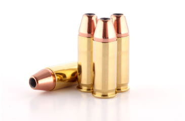 Image of Wilson Combat Hornady XTP .38 Super +P 125 Grain Brass Cased Pistol Ammo, 500 Rounds, A38SU-125-HAP-BLK-500RD