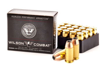 Image of Wilson Combat Hornady XTP .45 ACP +P 230 Grain Brass Cased Pistol Ammo, 20 Rounds, A45-230-XTP-20RD