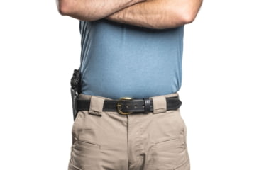 Image of Wilson Combat Jason Winnie Leather Outside the Waistband Holster w/ Streamlight TLR-3, 1911 Compact/ Professional, Right, Black Elephant, CH2BER15WL