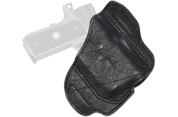 Image of Wilson Combat Jason Winnie Leather Outside the Waistband Holster w/ Streamlight TLR-3, 1911 Compact/ Professional, Right, Black Elephant, CH2BER15WL