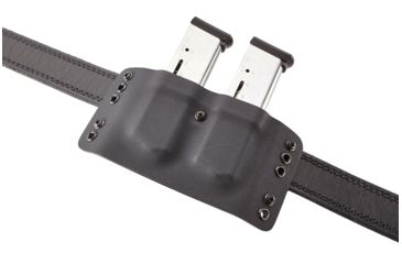 Image of Wilson Combat Kydex Carry Double Magazine Pouch, 1911, Left Hand, 1.75in Belt, Black KC1BKL15D