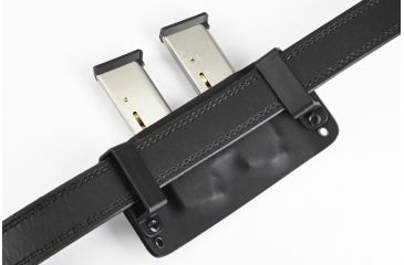 Image of Wilson Combat Kydex Carry Double Magazine Pouch, 1911, Right Hand, 1.75in Belt, Black KC1BKR15D
