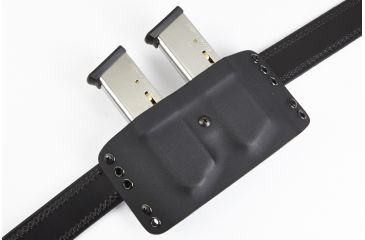 Image of Wilson Combat Kydex Carry Double Magazine Pouch, 1911, Right Hand, 1.75in Belt, Black KC1BKR15D