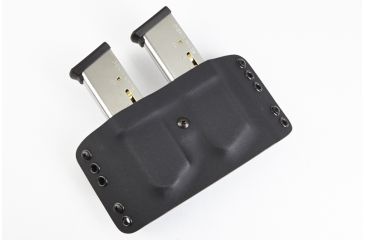 Image of Wilson Combat Kydex Carry Double Magazine Pouch, 1911, Right Hand, 1.75in Belt, Black KC1BKR15D