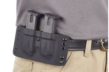 Image of Wilson Combat Kydex Carry Double Magazine Pouch, Beretta 92/96, Left Hand, 1.75in, Black KC4BKL15D