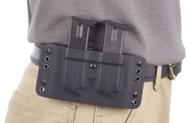 Image of Wilson Combat Kydex Carry Double Magazine Pouch, Beretta 92/96, Left Hand, 1.75in, Black KC4BKL15D