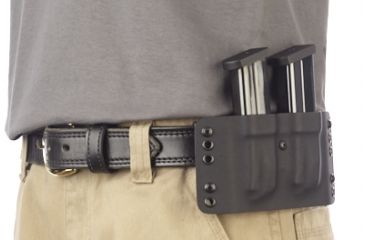 Image of Wilson Combat Kydex Carry Double Magazine Pouch, Beretta 92, 96, Right Hand, 1.75in, Black KC4BKR15D