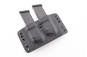 Image of Wilson Combat Kydex Carry Double Magazine Pouch, Glock, Left Hand, 1.75in Belt, Black KC6BKL15D
