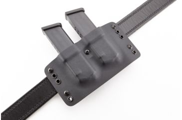 Image of Wilson Combat Kydex Carry Double Magazine Pouch, Glock, Left Hand, 1.75in Belt, Black KC6BKL15D