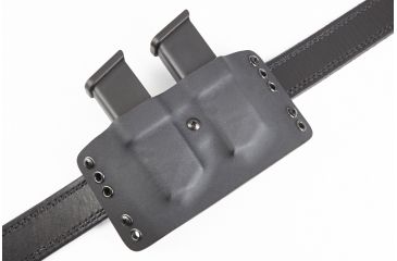 Image of Wilson Combat Kydex Carry Double Magazine Pouch, Glock, Right Hand, 1.75in Belt, Black KC6BKR15D
