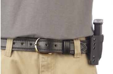 Image of Wilson Combat Kydex Carry Double Magazine Pouch, Glock, Right Hand, 1.75in Belt, Black KC6BKR15D