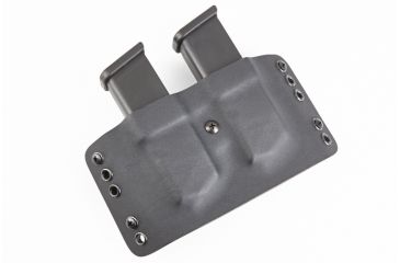 Image of Wilson Combat Kydex Carry Double Magazine Pouch, Glock, Right Hand, 1.75in Belt, Black KC6BKR15D