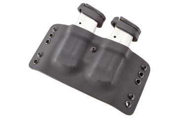 Image of Wilson Combat Kydex Carry Double Magazine Pouch, S&amp;W M&amp;P Shield, Left Hand, 1.75in Belt, Black KC15BKL15D