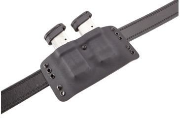 Image of Wilson Combat Kydex Carry Double Magazine Pouch, S&amp;W M&amp;P Shield, Right Hand, 1.75in Belt, Black KC15BKR15D