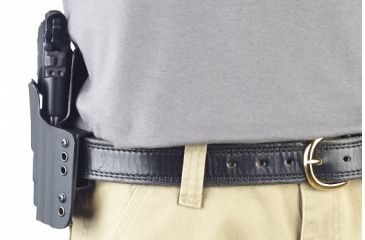 Image of Wilson Combat Kydex Carry Holster, Compact 1911 with TLR-3 Weapon Light, Right Hand, 1.75in Belt, Black KC2BKR15WL