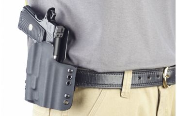 Image of Wilson Combat Kydex Carry Holster, Compact 1911 with TLR-3 Weapon Light, Right Hand, 1.75in Belt, Black KC2BKR15WL