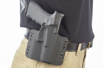 Image of Wilson Combat Kydex Carry Holster, Glock 17, 22, Right Hand, 1.75in Belt, Black KC6BKR15