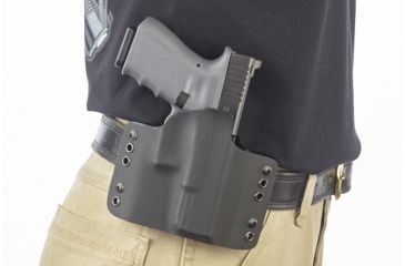 Image of Wilson Combat Kydex Carry Holster, Glock 19, 23, Right Hand, 1.75in Belt, Black KC5BKR15