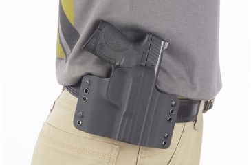 Image of Wilson Combat Kydex Carry Holster, S and W M and P, Compact, Right Hand, 1.75in Belt, Black KC14BKR15