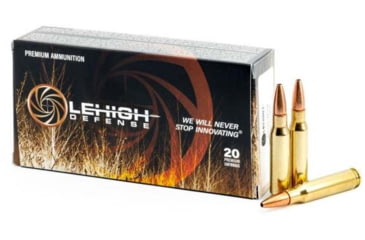 Image of Wilson Combat Lehigh Defense CC .308 Winchester 125 Grain Fracturing Hollow Point Brass Cased Rifle Ammo, 20 Rounds, LA308-125-CC