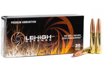 Image of Wilson Combat Lehigh Defense ME .300 AAC Blackout 194 Grain Boat Tail Hollow Point Brass Cased Rifle Ammo, 20 Rounds, LA300BLK-194-ME
