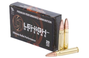 Image of Wilson Combat Lehigh Defense XC 300 HAMR 125 Grain Fracturing Hollow Point Brass Cased Rifle Ammo, 20 Rounds, LA300HMR-125-XC