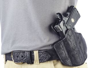Image of Wilson Combat Lo-Profile Holster, Officer's 1911, Left Hand, 1.5in Belt, Black Elephant LP3BEL15