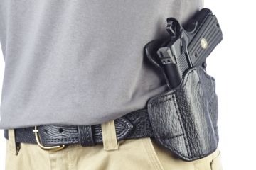 Image of Wilson Combat Lo-Profile Holster, Officer's 1911, Left Hand, 1.5in Belt, Black Shark LP3BSL15