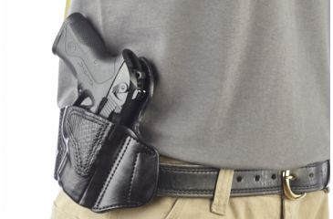 Image of Wilson Combat Lo-Profile II Holster, Beretta PX4 Compact, Right Hand, 1.5in Belt, Black Leather with Shark Trim MLP8BLSR15