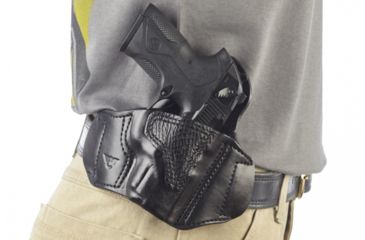Image of Wilson Combat Lo-Profile II Holster, Beretta PX4 Compact, Right Hand, 1.5in Belt, Black Leather with Shark Trim MLP8BLSR15