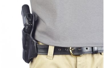Image of Wilson Combat Lo-Profile II Holster, Beretta PX4, Right Hand, 1.5in Belt, Black Leather with Shark Trim MLP7BLSR15