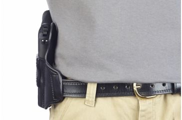 Image of Wilson Combat Lo-Profile II Holster, SIG Sauer P229, Right Hand, 1.5in Belt, Black Leather with Shark Trim MLP18BLSR15