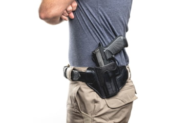 Image of Wilson Combat Lo-Profile II Leather Outside the Waistband Holster, SIG P320 Carry, Left, Black, MLP21CBLSL15