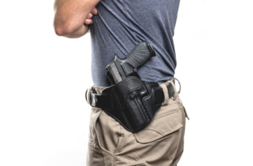 Image of Wilson Combat Lo-Profile II Leather Outside the Waistband Holster, SIG P320, Left, Black, MLP21BLSL15