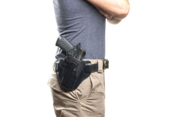 Image of Wilson Combat Lo-Profile II Leather Outside the Waistband Holster, SIG P320, Right, Black, MLP21BLSR15