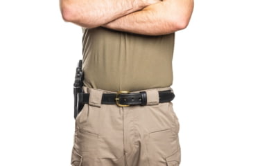 Image of Wilson Combat Lo-Profile II Leather Outside the Waistband Holster w/ Rail, 1911 Commander/Compact, Right, Black, MLP2BLSR15R