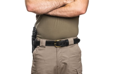 Image of Wilson Combat Lo-Profile II Leather Outside the Waistband Holster w/ Rail, 1911 Full-Size, Right, Black, MLP1BLSR15R