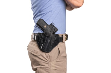 Image of Wilson Combat Lo-Profile II Leather Outside the Waistband Holster, Wilson Combat EDC X9, Right, Black, MLP9BLSR15