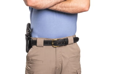 Image of Wilson Combat Lo-Profile II Leather Outside the Waistband Holster, Wilson Combat EDC X9, Right, Black, MLP9BLSR15