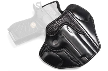 Image of Wilson Combat Lo-Profile II Leather Outside the Waistband Holster, Wilson Combat EDC X9, Right, Black, MLP9BLSR15