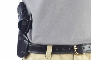 Image of Wilson Combat Lo-Profile Thumb Break Holster, Compact 1911, Right Hand, 1.5in Belt, Black Leather LPTB2BLR15