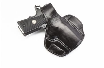 Image of Wilson Combat Lo-Profile Thumb Break Holster, Compact 1911, Right Hand, 1.5in Belt, Black Leather LPTB2BLR15