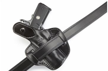 Image of Wilson Combat Lo-Profile Thumb Break Holster, Full-Size 1911, Right Hand, 1.5in Belt, Black Leather LPTB1BLR15