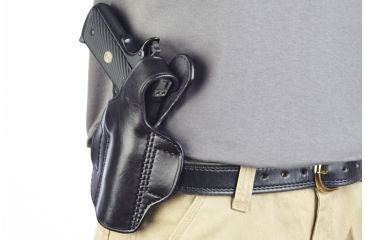 Image of Wilson Combat Lo-Profile Thumb Break Holster, Full-Size 1911, Right Hand, 1.5in Belt, Black Leather LPTB1BLR15