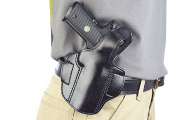 Image of Wilson Combat Lo-Profile Thumb Break Holster, Full-Size 1911, Right Hand, 1.5in Belt, Black Leather LPTB1BLR15
