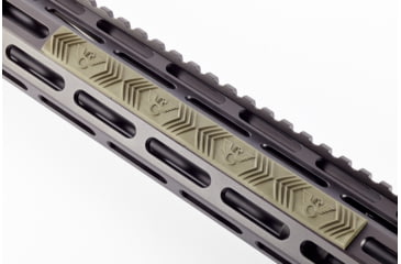 Image of Wilson Combat M-LOK Rail Cover, 4 Slot, Package of 3, Green, TR-MRC-GN