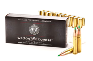 Image of Wilson Combat Nosler Ballistic Tip 7.62x40mm Wilson Tactical 125 Grain Brass Cased Pistol Ammo, 20 Round, A762-125-BT-20RD